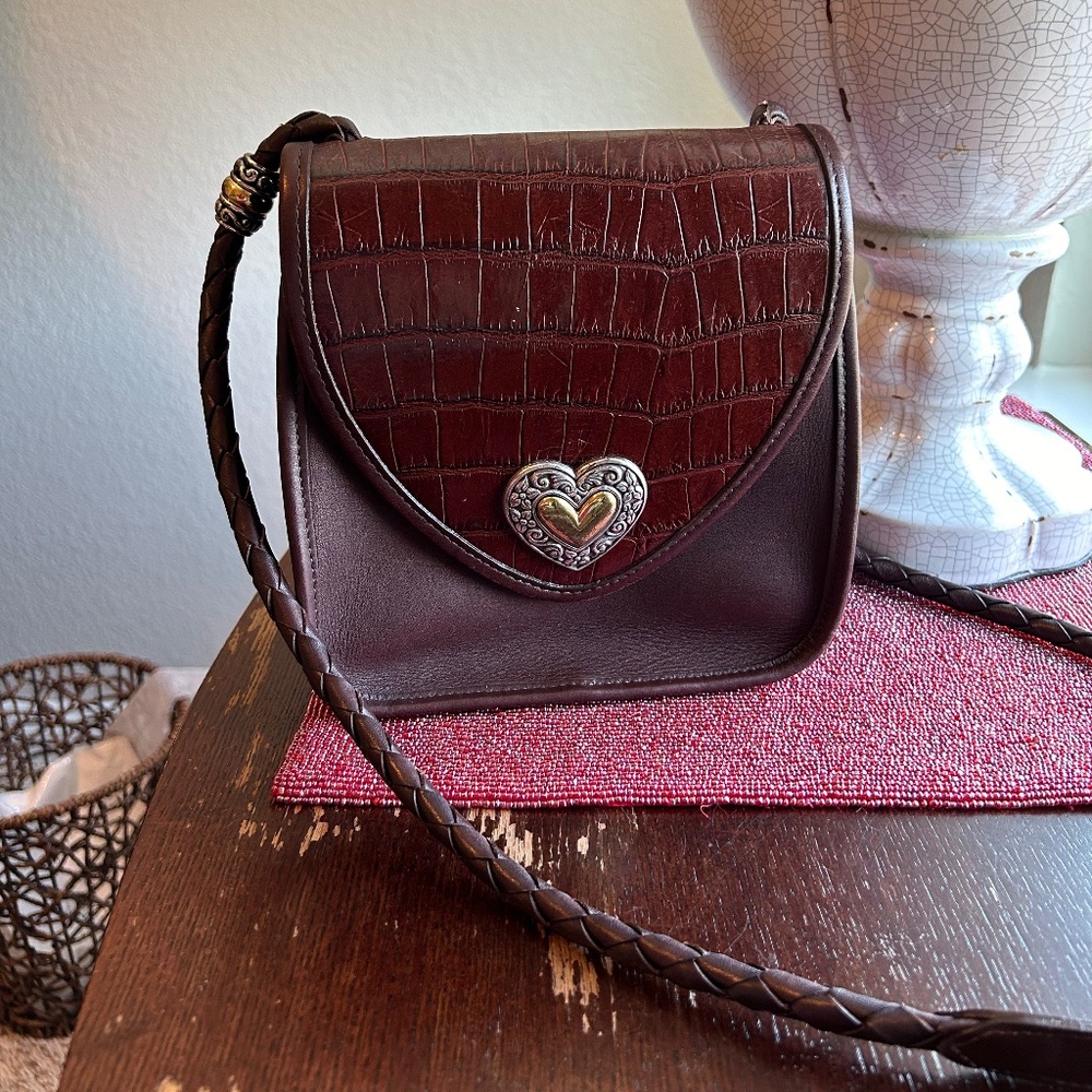 VINTAGE BRIGHTON Brown Leather Saddle Bag, cross-body - Picture 2 of 10